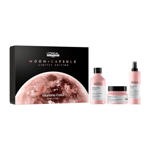 L'Oréal Professionnel Geschenkset mit farberhaltendem Shampoo, Haarmaske und Leave-In Spray für coloriertes Haar, Farbschutz, Mit Resveratrol, Serie Expert, Vitamino Color Shampoo, Maske & 10in1 Spray von L'Oréal Professionnel