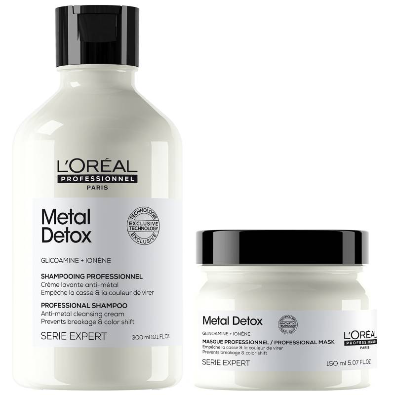 L'Oréal Professionnel Metal Detox Clarifying Shampoo 300ml & Hair Mask 150ml, Prevent Breakage & Colour Fade from Hard Water von L'Oréal Professionnel