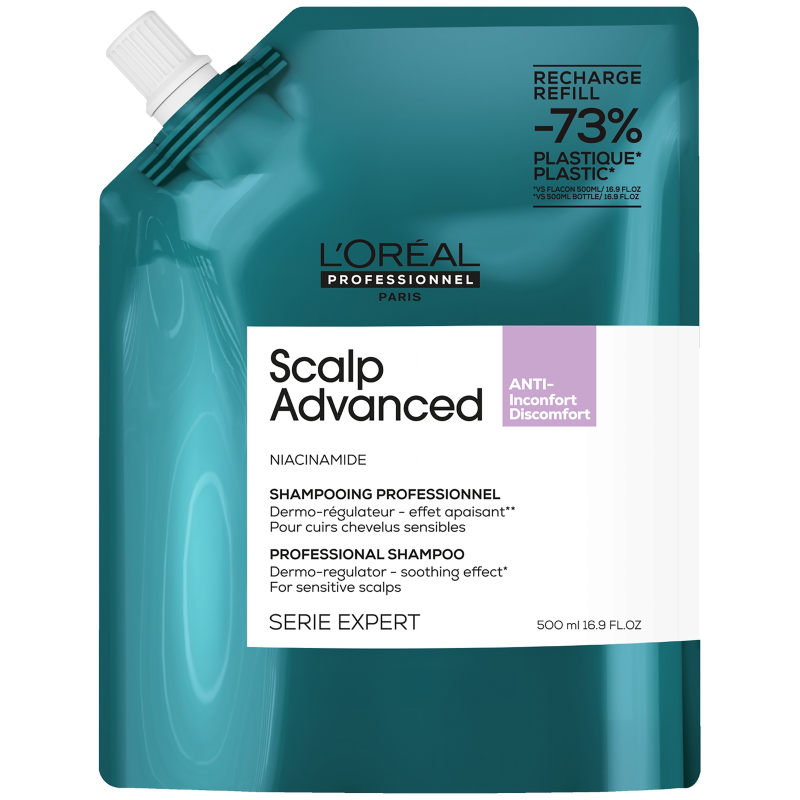 L'Oréal Professionnel Scalp Advanced Anti-Discomfort Shampoo Refill Pack 500ml for Itchy, Dry Scalp von L'Oréal Professionnel