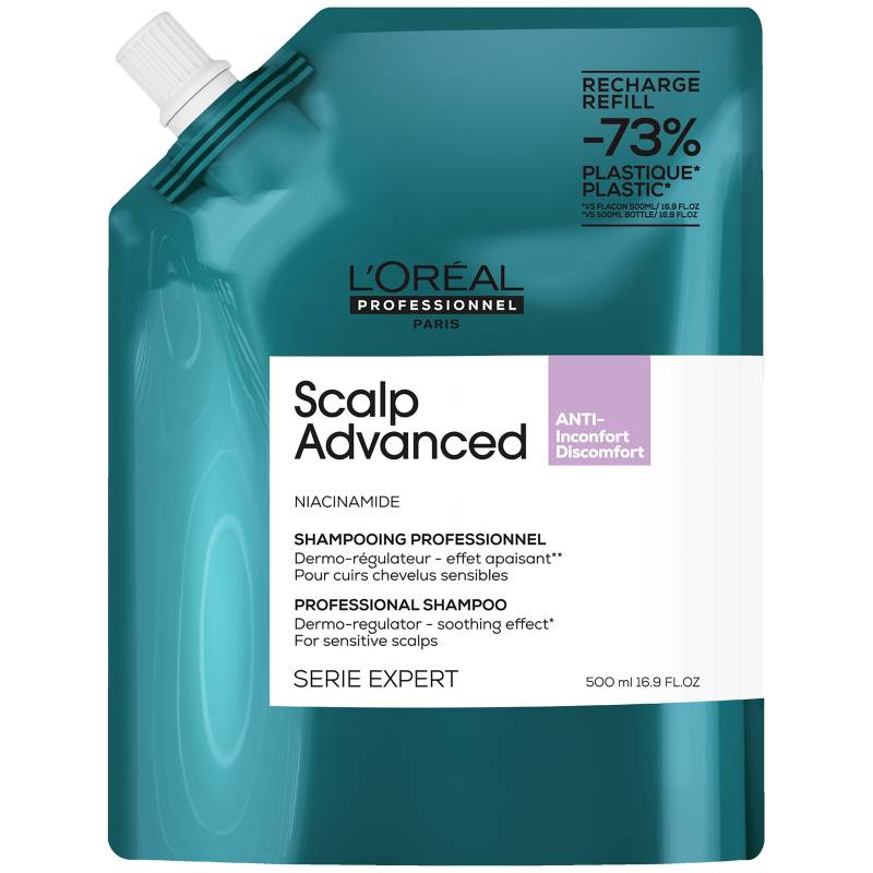 L'Oréal Professionnel Scalp Advanced Anti-Discomfort Shampoo Refill Pack 500ml for Itchy, Dry Scalp von L'Oréal Professionnel