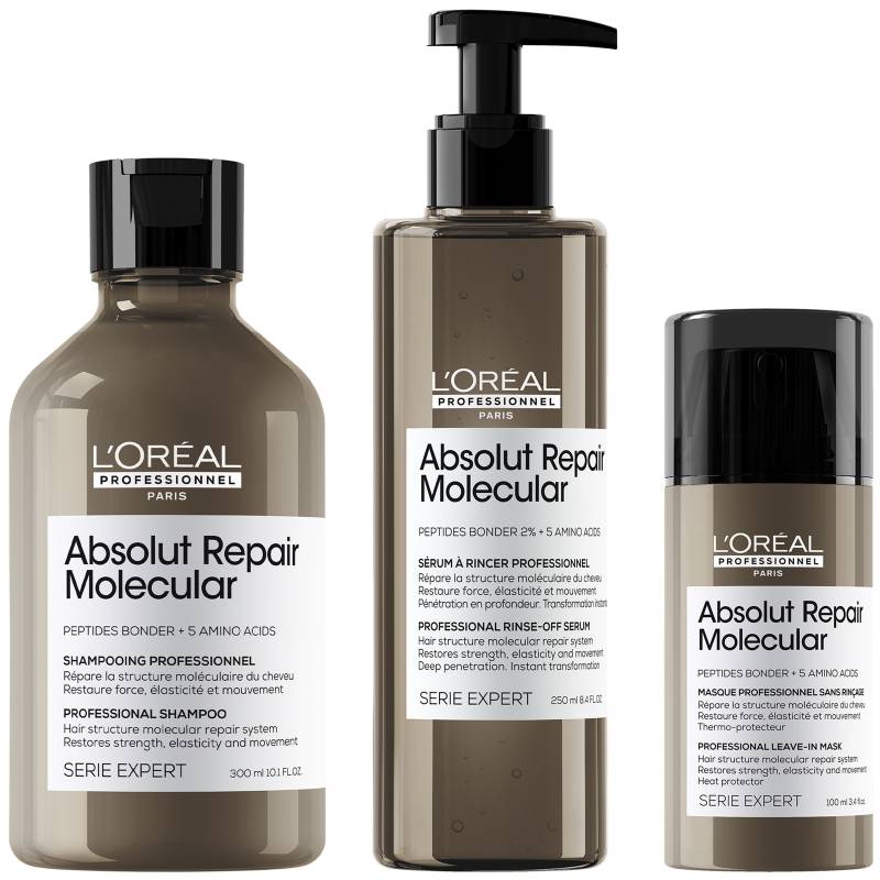 L'Oréal Professionnel Serie Expert Absolut Repair Molecular Shampoo, Rinse-off Serum and Mask Routine for Damaged Hair von L'Oréal Professionnel