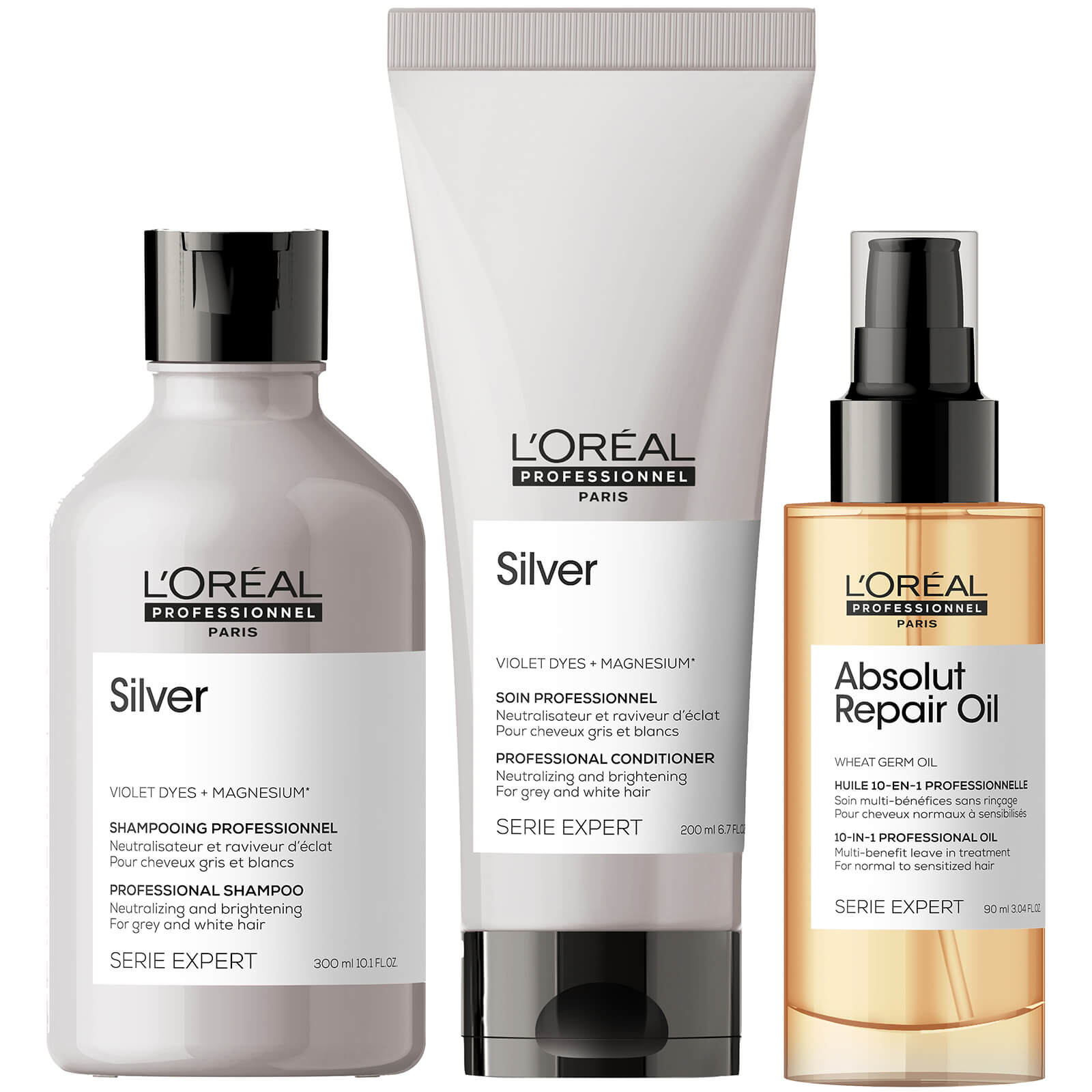 L'Oréal Professionnel Silver Shampoo, Conditioner and Oil Trio von L'Oréal Professionnel