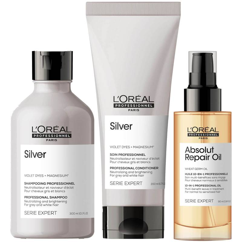 L'Oréal Professionnel Silver Shampoo, Conditioner and Oil Trio von L'Oréal Professionnel