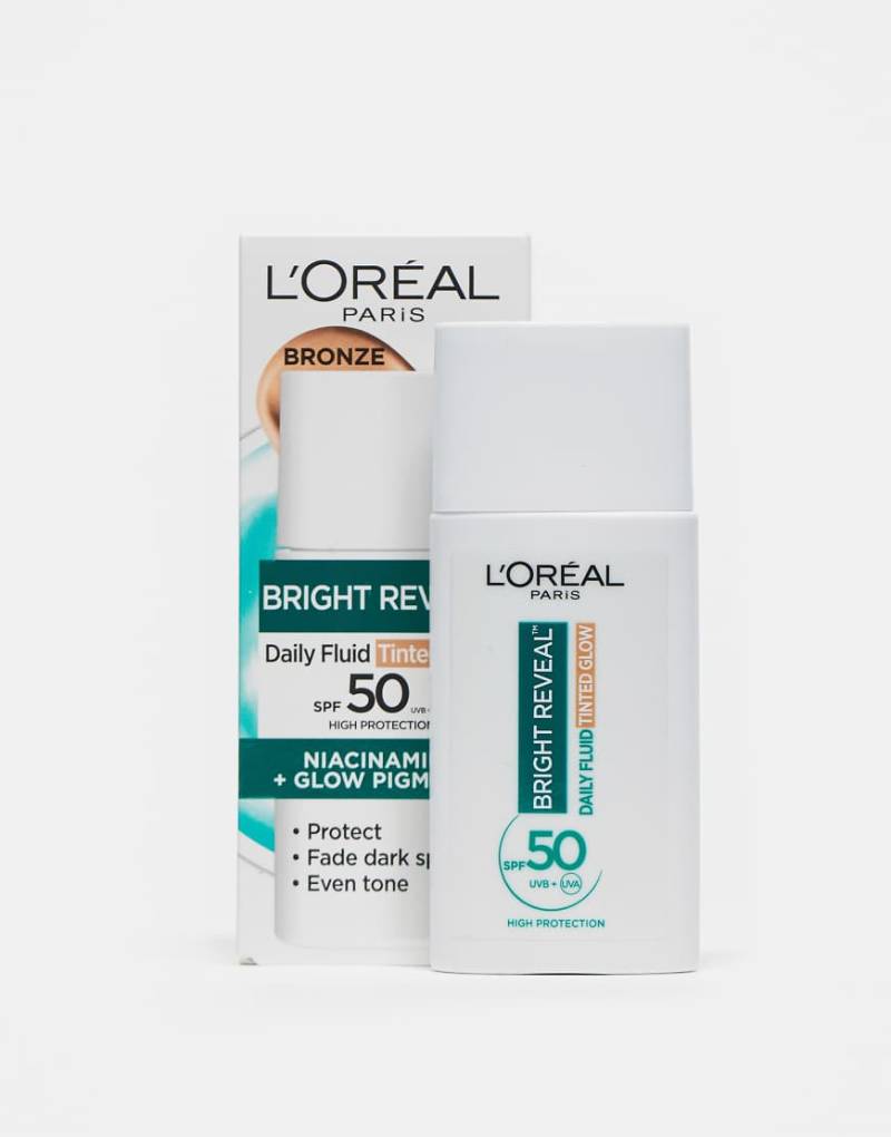 L'Oreal Paris - Daily Fluid Tinted Glow - Getöntes Feuchtigkeitsfluid - LSF 50+ in Bronze Glow, 50 ml-Neutral von L'Oreal