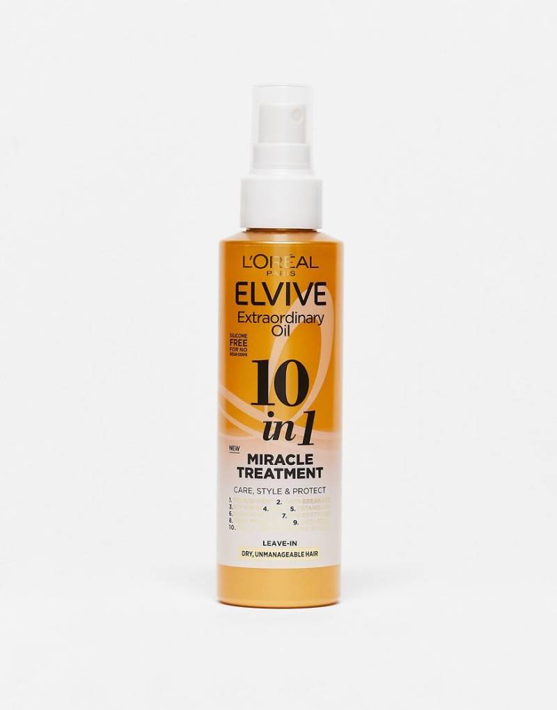 L'Oréal Paris - Elvive Extraordinary Oil 10 in 1 Miracle Treatment - Leave-in-Spray für trockenes, widerspenstiges Haar, 150 ml-Keine Farbe von L'Oreal