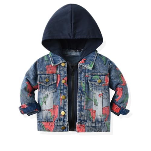 L PATTERN Kinder Jungen Jeansjacke Denim Jacke Mantel Übergangsjacke Fashion Outwear Frühjahr Herbst von L PATTERN