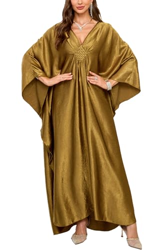 L-Peach Damen Bohemian Kaftan Nachthemd Langes Loungewear Strandkleid Vertuschungen Robe Sarong Pareo von L-Peach