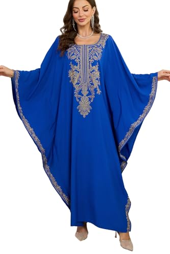 L-Peach Damen Bohemian Kaftan Nachthemd Langes Loungewear Strandkleid Vertuschungen Robe Sarong Pareo von L-Peach