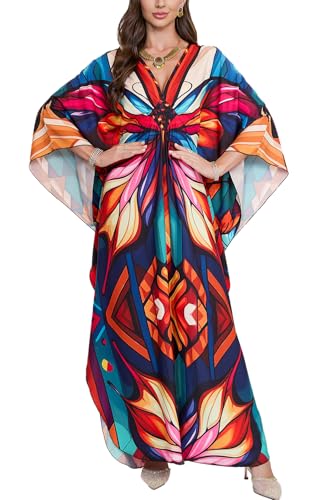 L-Peach Damen Ethnisch Drucken Loungewear Freizeitkleidung Nachtkleid Strandkleid Übergroß Kaftan Cover ups L-Peach Damen Ethnisch Drucken Loungewear Freizeitkleidung Nachtkleid Strandkleid Übergroß Kaftan Cover ups von L-Peach