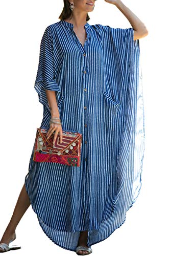 L-Peach Damen Long Cardigan Nachthemd Übergröße Homewear Maxi Kimono Strandbikini Vertuschungen Sarong Pareo von L-Peach