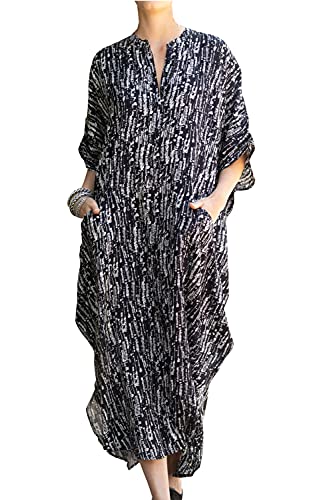 L-Peach Damen Long Cardigan Nachthemd Übergröße Homewear Maxi Kimono Strandbikini Vertuschungen Sarong Pareo von L-Peach