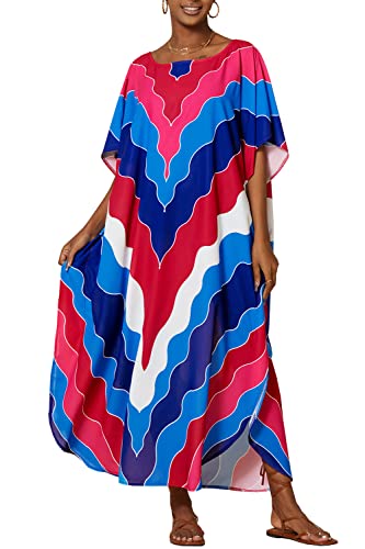 L-Peach Damen Loungewear Kaftan Freizeitkleidung Nachtkleid Strandkleid Übergroß Kaftan Cover ups von L-Peach