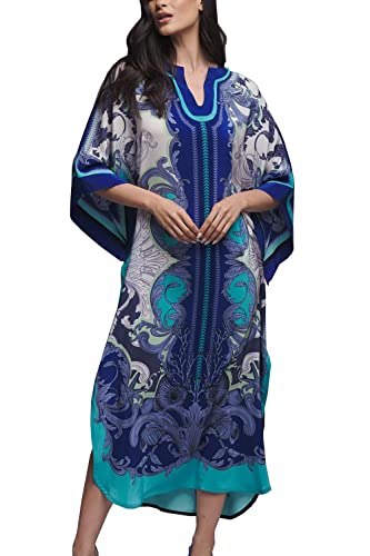 L-Peach Damen Loungewear Kaftan Freizeitkleidung Nachtkleid Strandkleid Übergroß Kaftan Cover ups von L-Peach