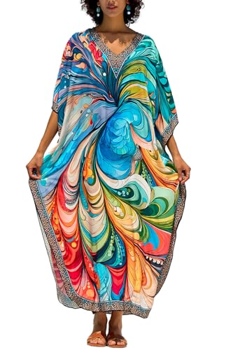 L-Peach Damen-Nachthemd, Kaftan, Loungewear, Übergröße, Maxi, Hauskleidung, Strandkleid, Badeanzug, A2, mehrfarbig, 10, Einheitsgröße L-Peach Damen-Nachthemd, Kaftan, Loungewear, Übergröße, Maxi, Hauskleidung, Strandkleid, Badeanzug, A2, mehrfarbig, 10, Einheitsgröße von L-Peach