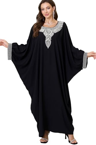L-Peach Damen Sommer Long Ethnic Print Strandkleid Kimono Maxi Kaftan Vertuschungen von Kawai Peach