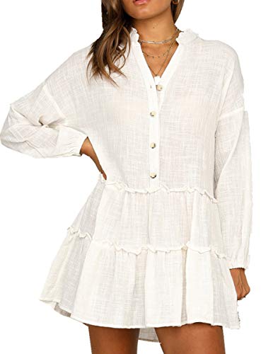 L-Peach Damen Sommer Shirt Pareo Cover Ups Strandkleid Sommerkleid One Size von L-Peach