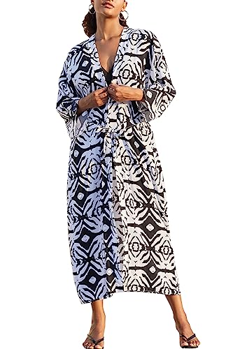 L-Peach Damen Sommer Strickjacke Bikini Cover Up Casual Lose Überwurf Kaftan Strandkleid Sommerkleid One Size von L-Peach