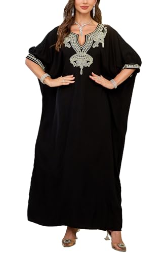 L-Peach Damen Spitze Blumen Langes Kleid Strandkleid Pareo Kimono Cover ups One Size von L-Peach