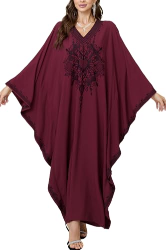 L-Peach Damen Spitze Blumen Langes Kleid Strandkleid Pareo Kimono Cover ups One Size von L-Peach