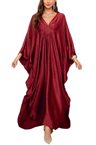 L-Peach Damen Spitze Blumen Langes Kleid Strandkleid Pareo Kimono Cover ups One Size von L-Peach