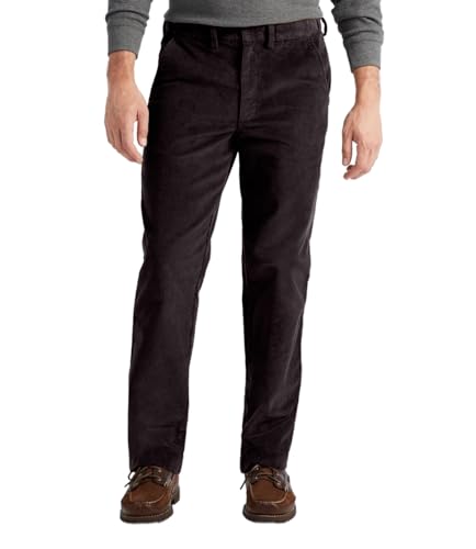 Herren Bürohose Cordhose aus leichtem Baumwollkord in 3 Beinlängen, legere Smart-Arbeitshose mit Taschen, Größenbereich 30 bis 50, braun, 48W x 27L von L S U