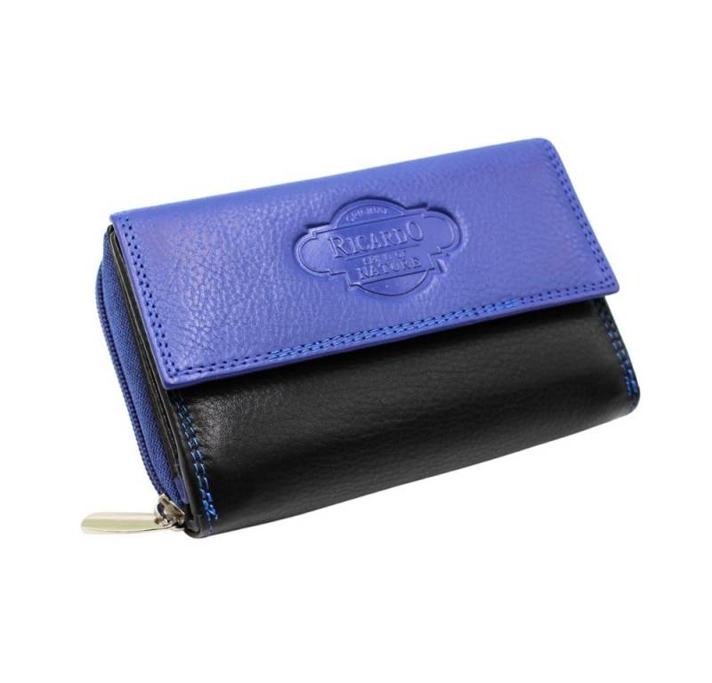 L&B Geldbörse Nappaleder Bi-Color Portemonnaie, mit RFID-Schutz >1502< Geldbeutel, feinstes Nappaleder von L&B
