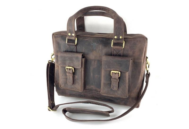 L&B Laptoptasche Aktentasche/Laptoptasche, Büffelleder von L&B