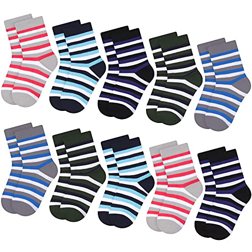 L&K-II 10er Kindersocken Sportsocken für Jungen aus Baumwolle Wintersocken lang 2915 25-30 von L&K-II