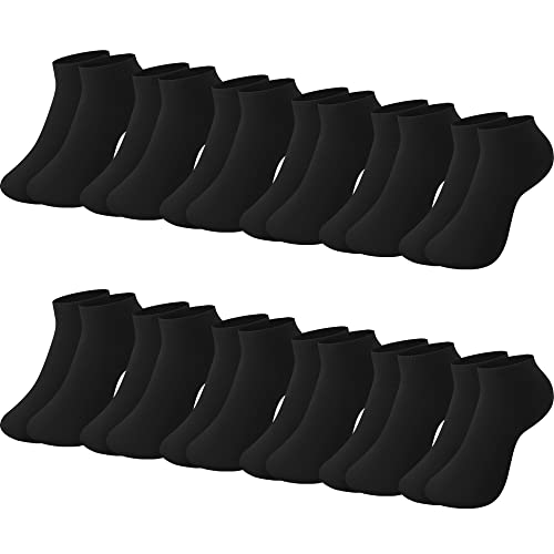 L&K-II 12 Paar Damen Sneaker Socken Füßlinge mehrfabrig mit verschiedene Muster 2301-N Schwarz 35 38 von L&K-II