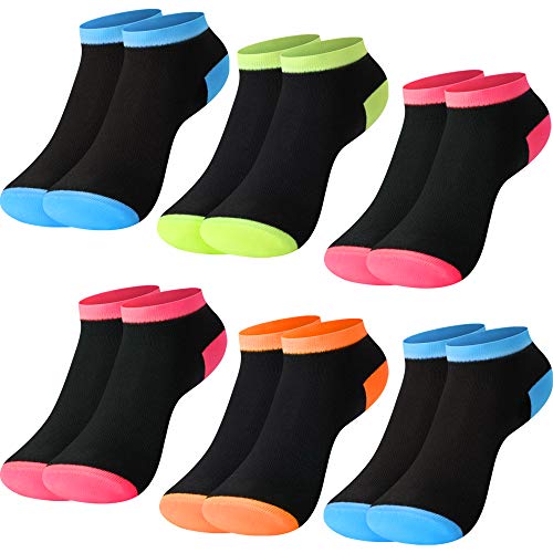L&K-II 12 Paar Damen Sneaker Socken Füßlinge mehrfabrig mit verschiedene Muster 92281-N 35 38 von L&K-II