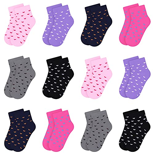 L&K-II 12 Paar Kinder Mädchen Socken mit niedlichen Herzmustern Kids Füßlinge Sneakersocken bunt 2806A 31-34 L&K-II 12 Paar Kinder Mädchen Socken mit niedlichen Herzmustern Kids Füßlinge Sneakersocken bunt 2806A 31-34 von L&K-II