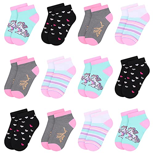 L&K-II 12er Kinder Mädchen socken mit niedlichen Mustern Sneakersocken Kids Füßlinge aus Baumwoll bunt 2850 23-26 von L&K-II