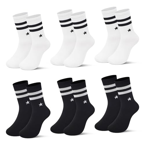 L&K-II 12er Pack Herren Tennissocken Sportsocken Freizeitsocken Baumwolle Laufsocken Arbeitssocken Schwarz Weis 2888 Gr.35-38 von L&K-II