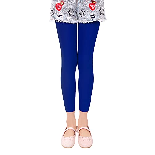 L&K-II 3/4 Kinder Mädchen Sommer Strumpfhose ohne Füße Ballett Strumpfhose Tanzstrumpfhose 40 Den Blickdichte Mikrofaser Farbig 27252 Königsblau 110/116 von L&K-II