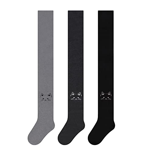 L&K-II 3er Kinder Mädchen Strumpfhose Strickstrumpfhose katze Muster 2755 110-116 von L&K-II