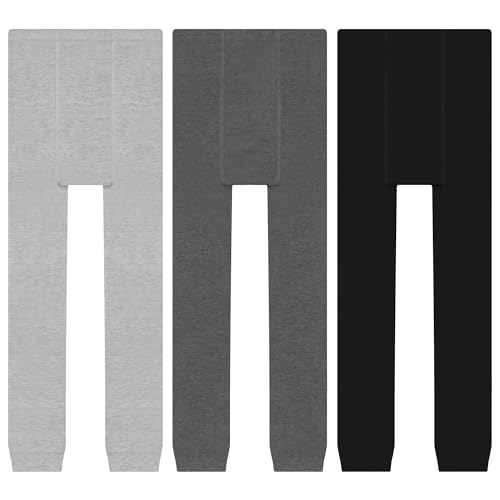 L&K-II 3er Pack Jungen Leggings Kinder Hosen Pants Schwarz Herbst Frühling Winter Baumwolle Knöchellang 2764D 98-104 von L&K-II