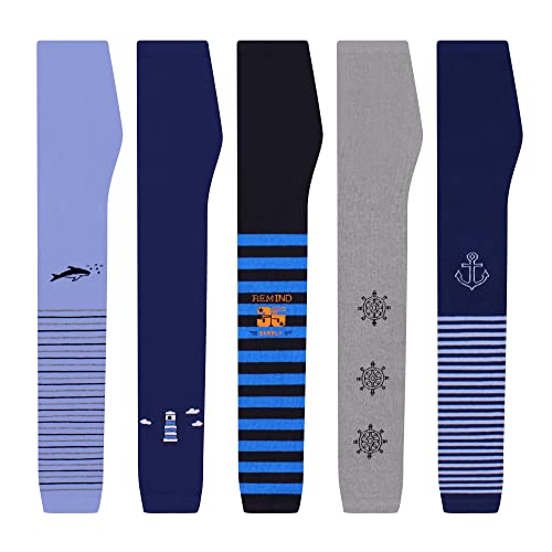 L&K-II 5er Pack Thermounterwäsche Kinder Jungen Leggings Kinder Hosen Pants Herbst Frühling Baumwolle Knöchellang 2773 134-140 von L&K-II