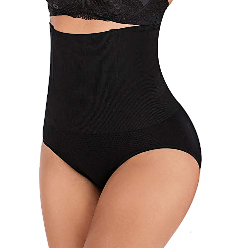 L&K-II Bauchweg Unterhose Damen Shapewear Miederhose Hohe Taille Miederslips Body Shaper Figurformende Unterwäsche Schwarz M/L von L&K-II