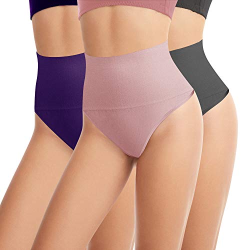 L&K-II Damen Nahtlos Mieder String Bauchweg 3601 Pink Violet Grau 2XL von L&K-II