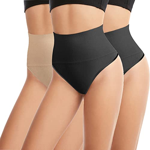 L&K-II Damen Nahtlos Mieder String Bauchweg 3601 Schwarz+Schwarz+Hautfarbe Gr. 2XL/3XL von L&K-II