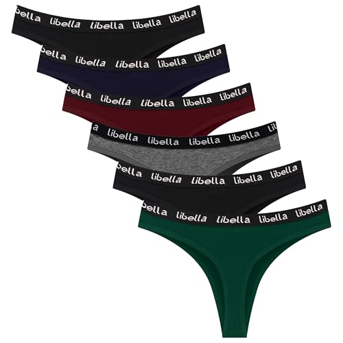 L&K-II Damen Tanga Strings aus Baumwolle Atmungsaktive Unterwäsche 6er Pack 3207 Classic Mehrfarbig M von L&K-II