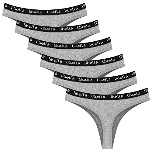 L&K-II Damen Tanga aus Baumwolle Atmungsaktive Unterwäsche Sexy Strings Thong Höschen 6er Pack 3207GE XL von L&K-II