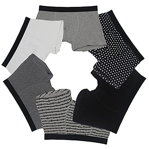 L&K-II Jungen Boxershorts Baumwolle Unterhosen Schlüpfer Totenkopf Unterwäsche Boys Kinder 6er-Pack 158-164 von L&K-II