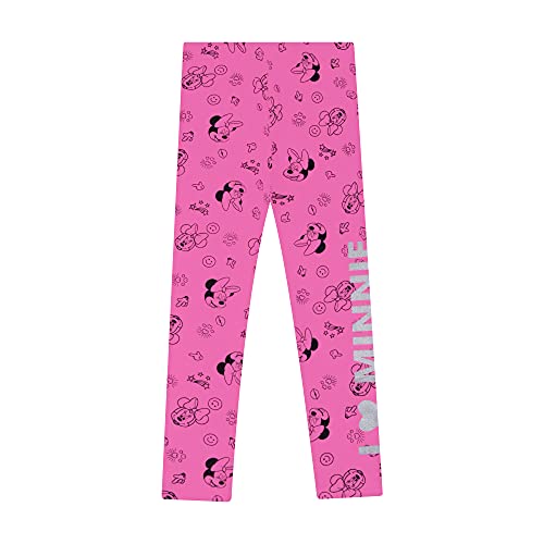 L&K-II Mädchen Leggings Hose Disney mit Minnie Motive 4526 Pink 134 von L&K-II