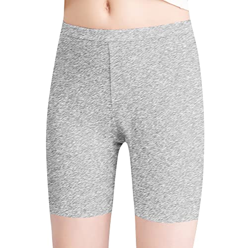 L&K-II Mädchen Leggings Kurz Radlerhose aus Baumwolle Sommer Shorts Uni Farbe Grau 134/140 von L&K-II