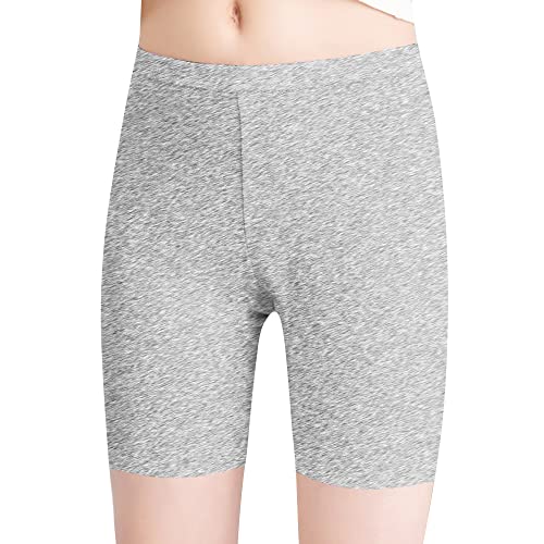 L&K-II Mädchen Leggings Kurz Radlerhose aus Baumwolle Sommer Shorts Uni Farbe Grau 146/152 von L&K-II