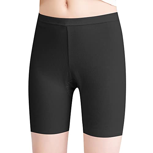 L&K-II Mädchen Leggings Kurz Radlerhose aus Baumwolle Sommer Shorts Uni Farbe Schwarz 134/140 von L&K-II