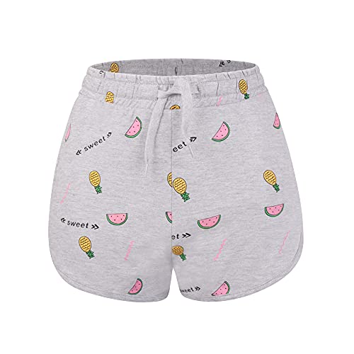 L&K-II Mädchen Shorts mit verschiedenen niedlichen Mustern Kinder Baby Kurze Hose Baumwolle 4510 Grau 152 von L&K-II