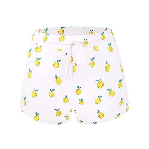 L&K-II Mädchen Shorts mit verschiedenen niedlichen Mustern Kinder Baby Kurze Hose Baumwolle 4511 Weiß 152 von L&K-II