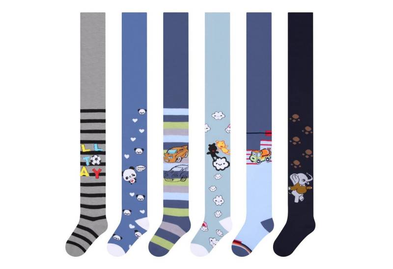 L&K-II Strumpfhose 2716 (6er-Pack) aus Baumwolle in 6 Motiven von L&K-II